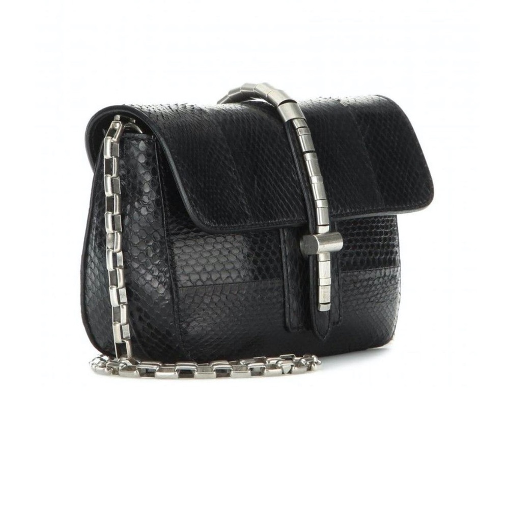 Isabel marant black leather python bag